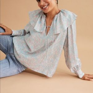 Floral collared blouse